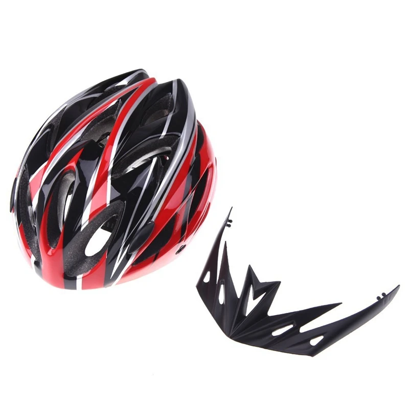 Dviračių sportas dviračių šalmas sporto Ultralight atskirai pelėsių suaugusiųjų skydelis (juoda + raudona)