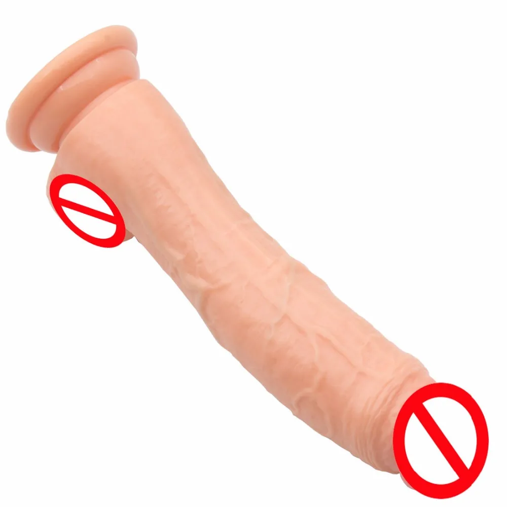 Dydis 218mm*43mm Realus didelis didelis dildo siurbtukas vibratorių varpos atžalų didelis penis sekso žaislai silikono varpos Odos-Jausmas