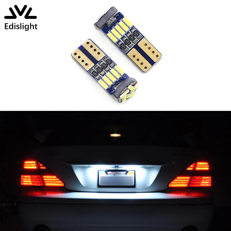 Edislight 194, T10 W5W 15SMD LED Skaičius Šviesa Licencijos numerio ženklo Žibintas Honda Accord Civic CR-V 