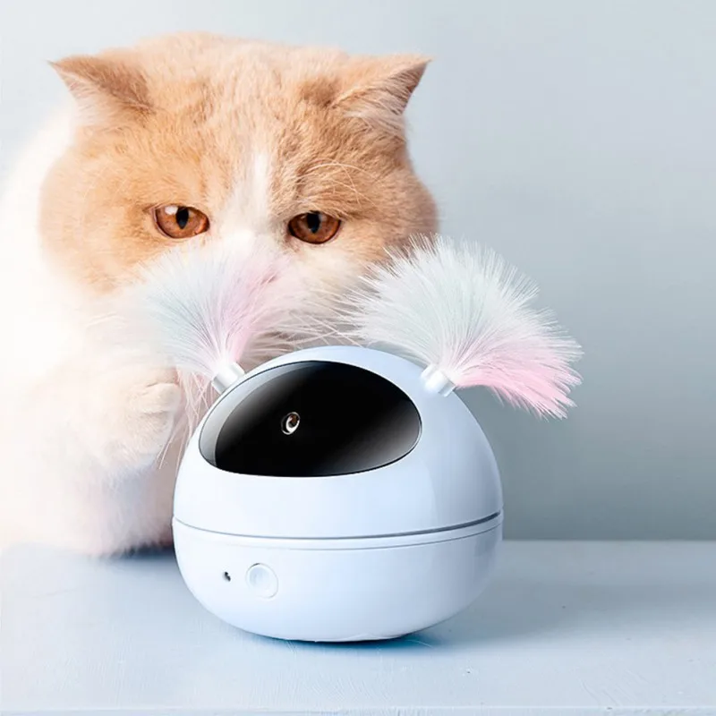 Elektroninis Pasiūlymas Katė Plunksnų Infraraudonųjų spindulių Žaislas Plazdėjimas Sukasi Interaktyvi Dėlionė Smart Naminių Kačių Kamuolys Katė Kibinimas Žaislai Cat kitten