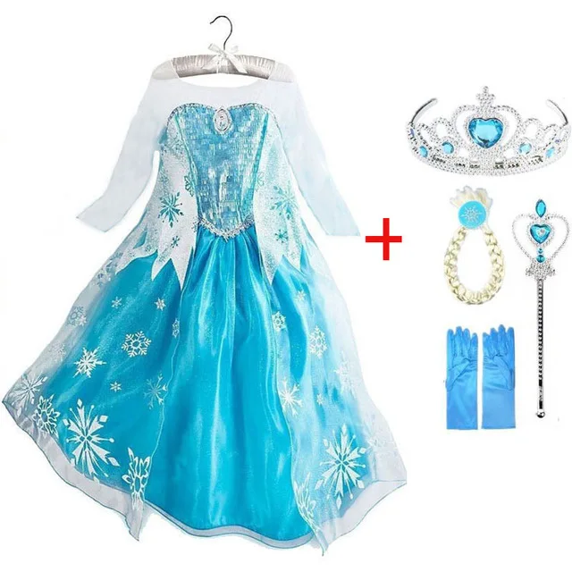 Elsa suknelė pagal užsakymą pagaminti Filmą cosplay Suknelė Elza Kostiumas Congelados fantasia Vestido Roupas infantil meninas disfraz princesa
