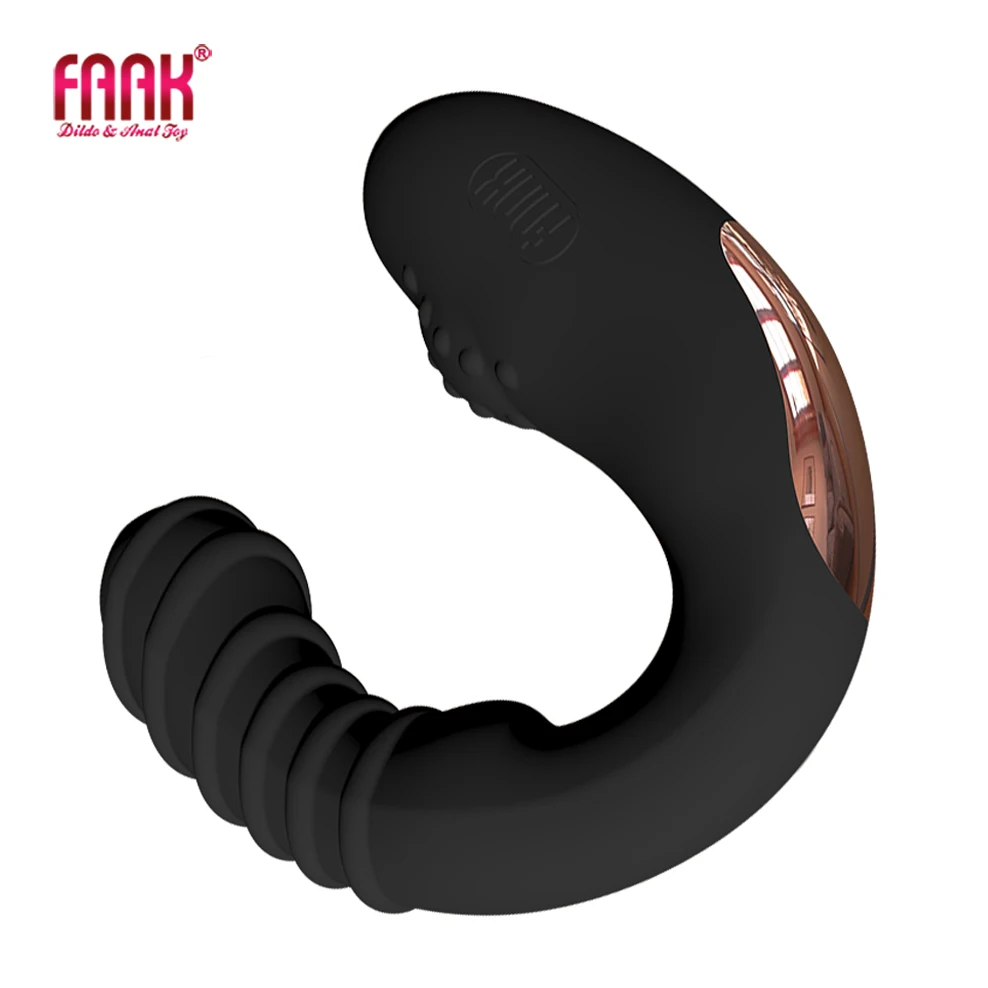FAAK U Formos Vibratorius Pora Sekso Žaislai USB Įkrovimo G Spot Klitorio Vibratoriai, prostatos masturbuotis, briaunoti silikono analinis kaištis