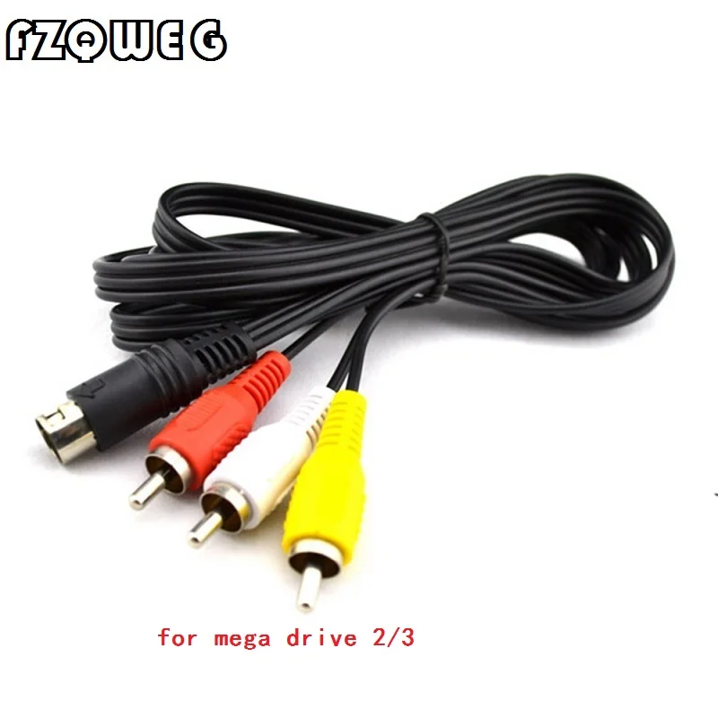 FZQWEG 10vnt Nauji AV Kabelis, 9 pin SEGA Mega Drive 2 RCA Laidas SEGA Genesis 2 Audio Video AV Laidas RCA 6ft