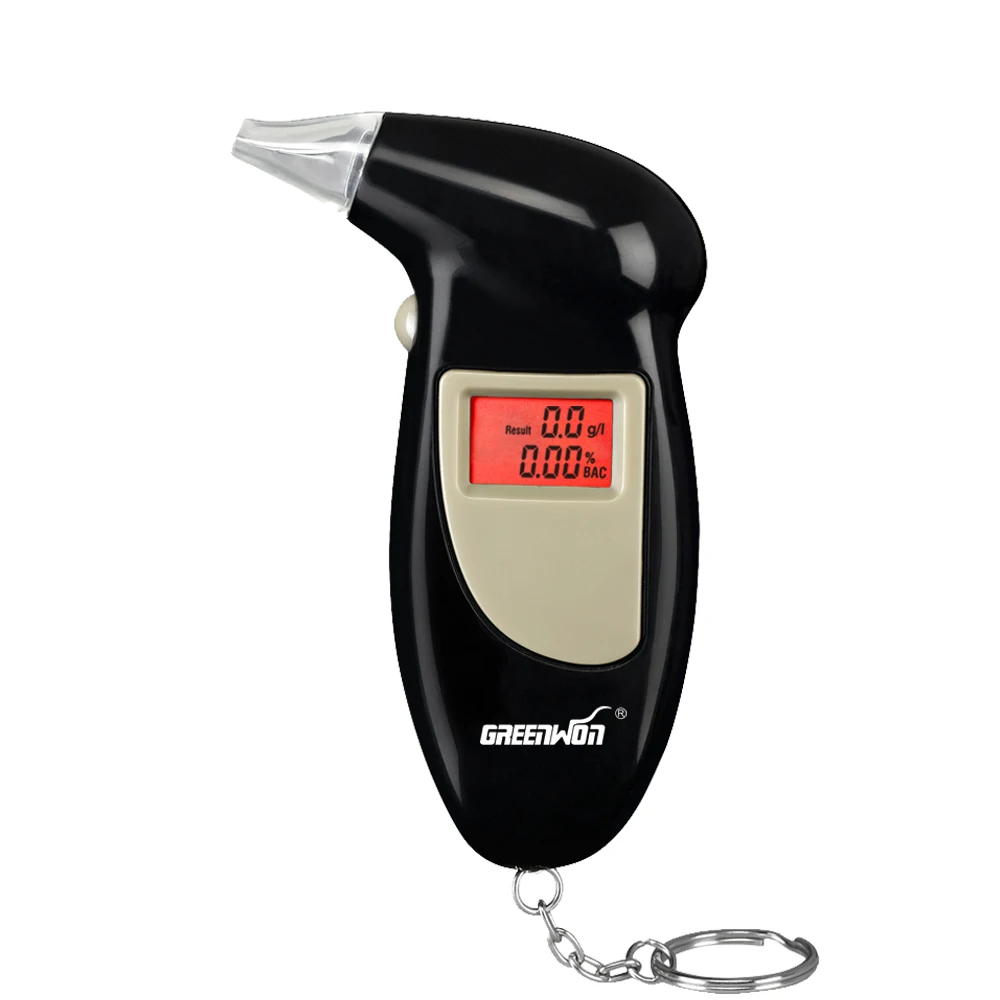 GREENWON Greitai Reaguoti Profesionalus LCD Alkoholio Testeris, Skaitmeninis Alkoholio Detektorius Breathalyzer Alcotester su Apšvietimu Ekranas