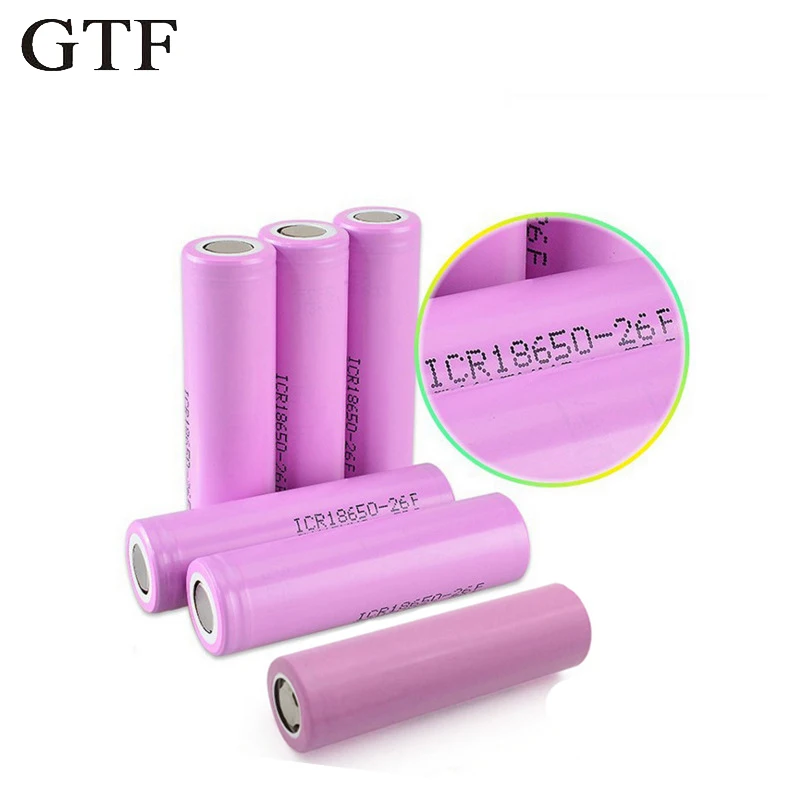 GTF 6pcs/daug Originalių 18650), 3,7 V 2600mAh, LI-Ion baterijų įkrovimo Baterija (akumuliatorius ICR18650 Įkraunamą Bateriją Už E-cigaretės