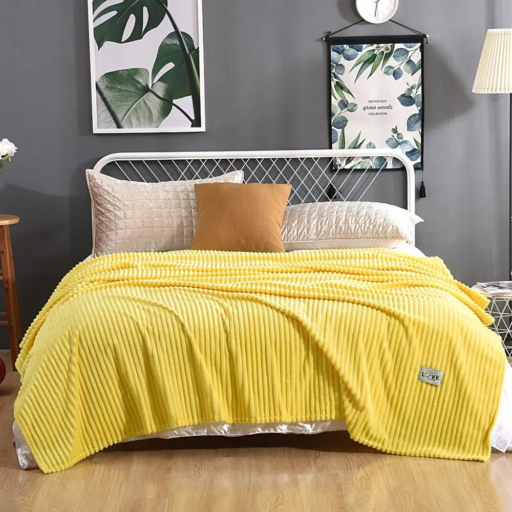 Geltona Minkštas Šiltas Koralų Vilnos mesti antklodę lova Žiemos Lapas, sofos antklodė Nešiojamų Automobiliu Antklodė dropshipping