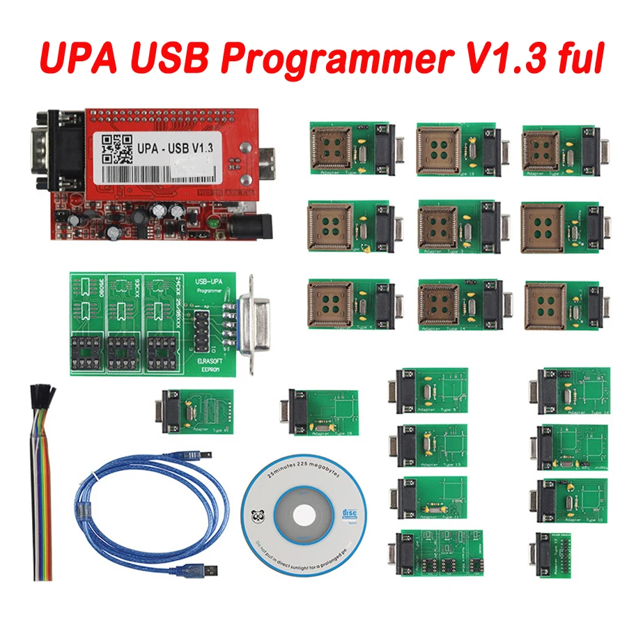 Geriausia UPA 2020 UPA Usb Programuotojas Ekiu UPA-USB-ECU Programuotojas UPA USB V1.3 su Pilna Adapteris Automobilių Diagnostikos Įrankis