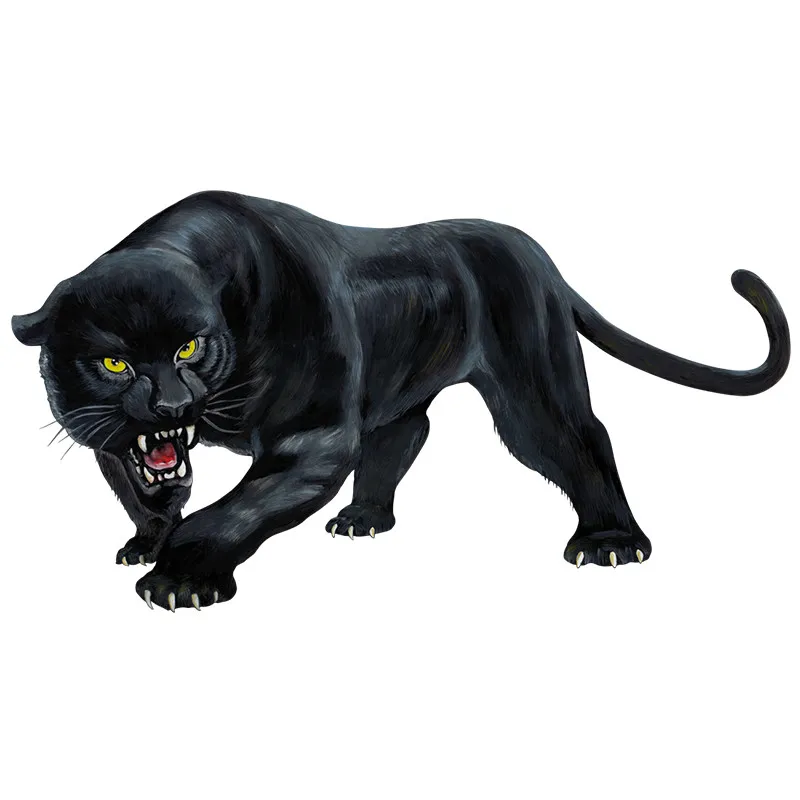 Gražus Gyvūnų Lipdukas Black Panther Riaumojimas Spalvinga KKs Automobilių Lipdukas Vandeniui Atspindintis Lazerio Pvc Lipdukai Automobilio Dekoras