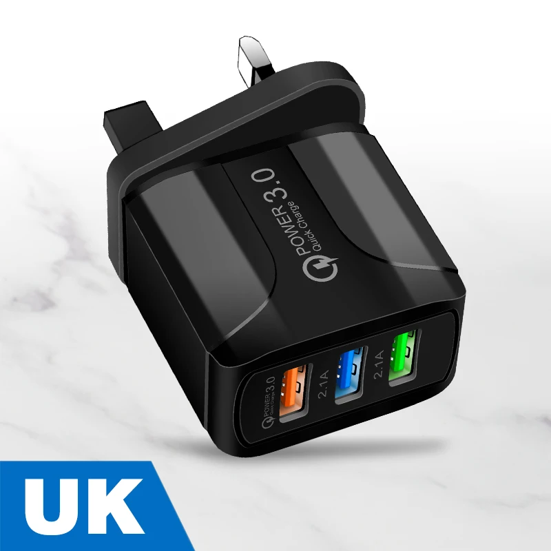 Greitas įkrovimas USB įkroviklis ES, JAV, UK plug sienos 