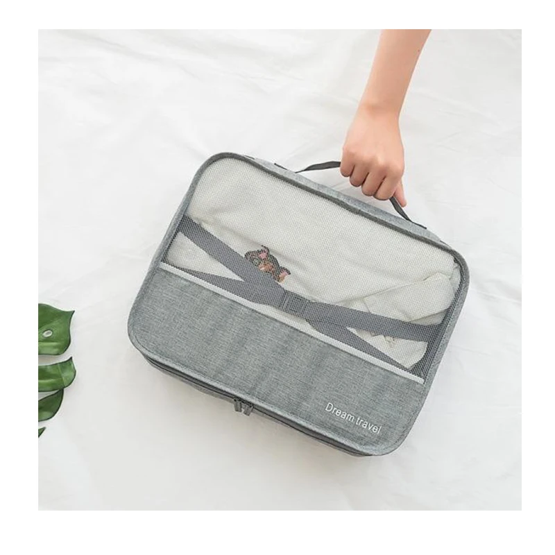 HMUNII mados kelionės reikmenų pakuotė, laikymo krepšys, 7 rinkinių saugojimo krepšiai apatiniai, avalynė kelionės vandeniui skalbinių krepšys