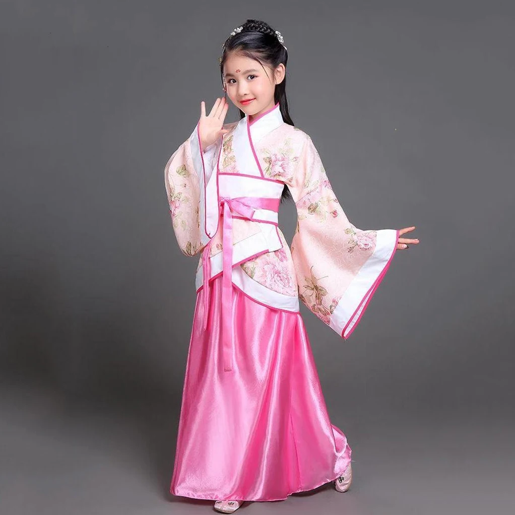 Hanfu Vaikų 2020 M. Kinijos Kostiumas Vaikams, Gėlių Mergaičių Suknelės Traditonal Etape Dėvėti Moterims Kostiumas Suaugusiųjų Pasakų Suknelė