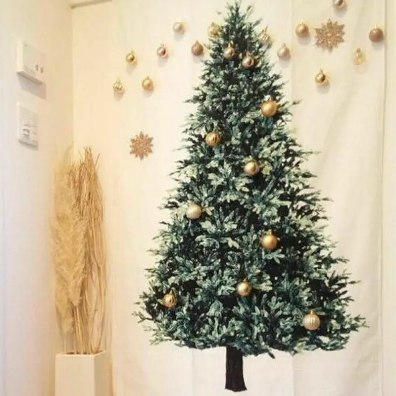 Ins Kalėdų medžio pušies pakabinti audiniai sienų dekoras medžiaga Kalėdinė dekoracija namuose mažų šviežių atostogų fono paprastas siuvinėjimas