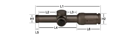 Išmaišykite 1-6x24 Šautuvas taikymo Sritis Razor HD Medžioklės MRAD Tinklelis Akyse Antrą Židinio Plokštumos Riflescope Su Mount taikymo Sritis