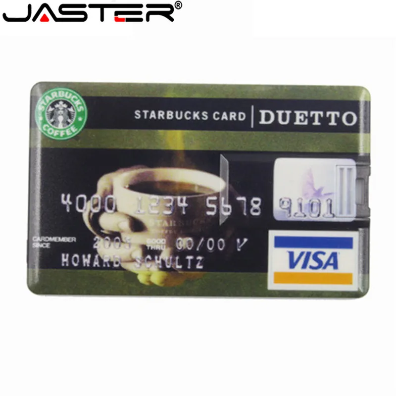JASTER vandeniui Super Slim Kredito Kortelės, USB 2.0 Flash Drive 64GB pendrive 4GB 8GB 16GB 32GB banko kortele modelis Memory Stick u disko