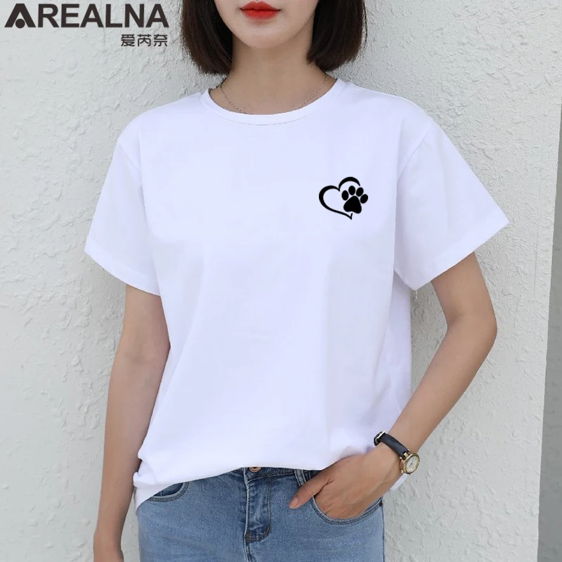 Juokinga Meilės Širdis Ir Kojos Grafinis Spausdinti Marškinėlius Moterims Topai Korėjos Vasaros Stiliaus Trumpomis Rankovėmis Moteris Marškinėliai Negabaritinių Marškinėliai, Femme