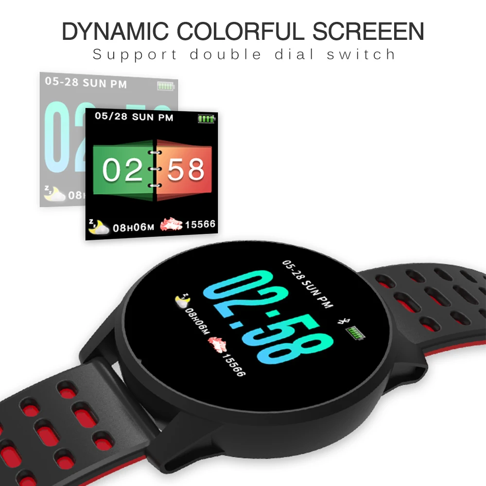 KY108 Smart Žiūrėti IP67 Kraujo Spaudimas, Širdies ritmo Monitorius Sporto Fitneso Apyrankę Tracker Pedometer Smartwatch 