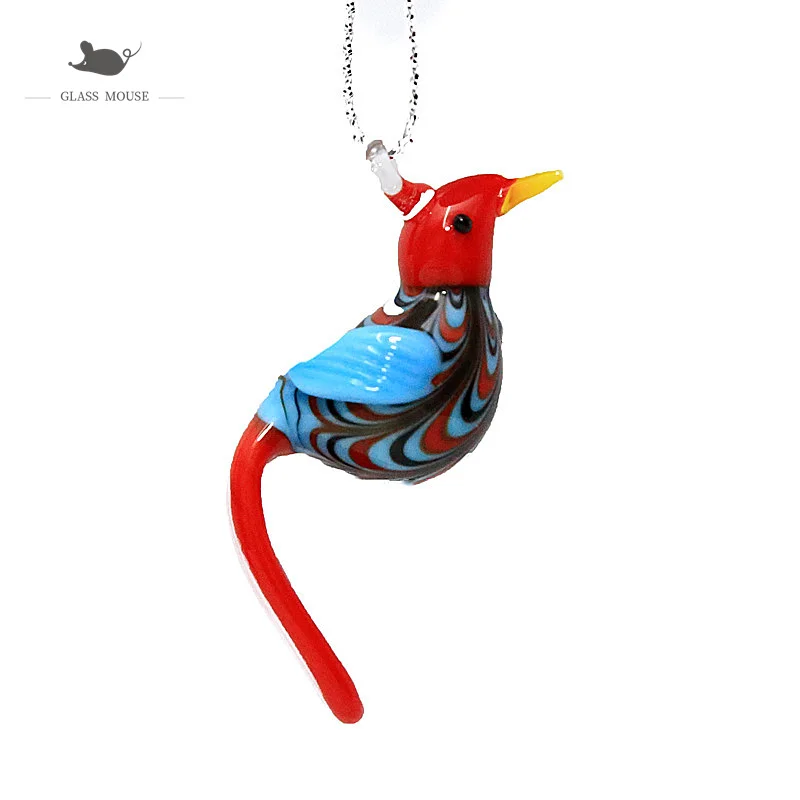 Kabo Kalėdų ornamentu mini stiklo paukščių figūrėlės Pakabukas murano, rankų darbo Kablio vielos meno, dizaino, namų dekoravimo Reikmenys