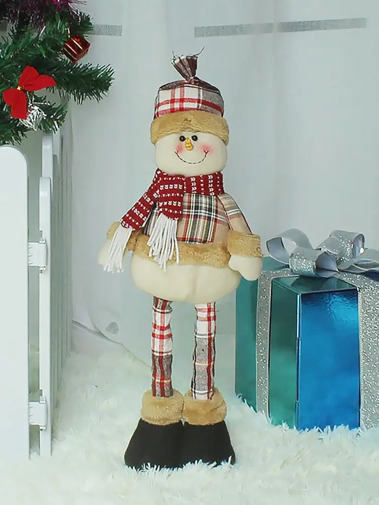 Kalėdų Lėlės Apdailos Novatoriškų Santa Sniego Ilgos Kojos Ištraukiama Lėlės Statulėlės Langą Kalėdų Dekoracijos Namams