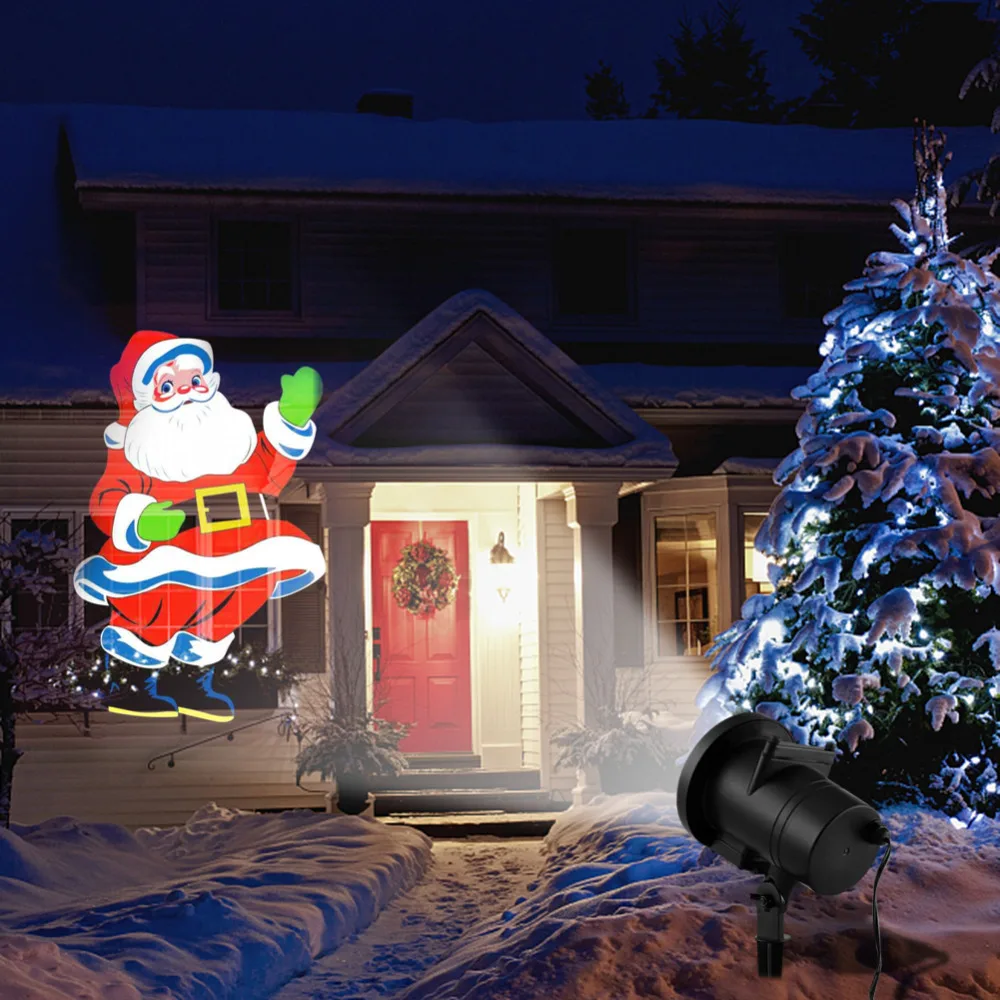 Kalėdų lazerinis Projektorius Lempos, LED Etape, Šviesos, Lauko, Sodo Kraštovaizdžio Lempos modelio kortelę Su Nuotolinio Valdymo