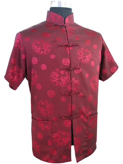Karšto Smėlio Pardavimas Naujovė Hombre Camisa Kinijos vyriški Marškiniai, Šilko, Satino Kung Fu Trumpas rankovėmis Kostiumas Dydis S M L XL XXL XXXL M0017