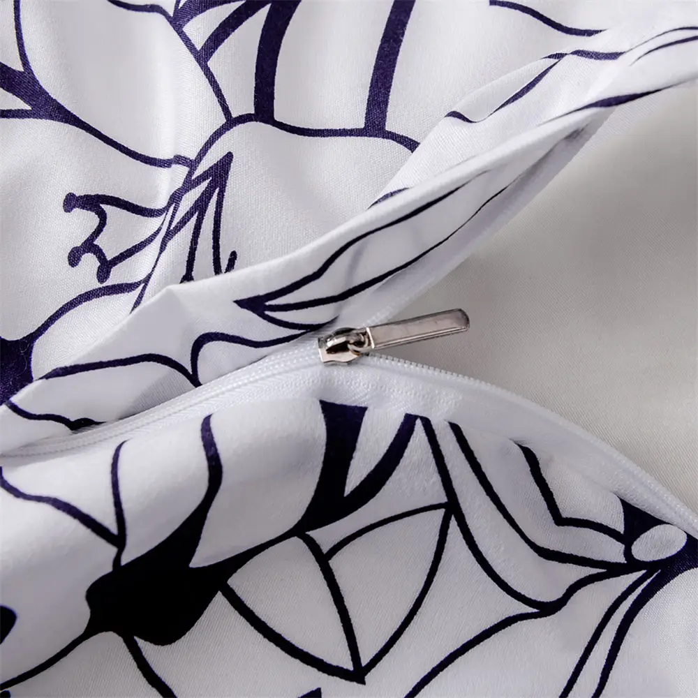 Klasikinis poliesteris antklode padengti nustato balta gėlė patalynės MUMS Karalius ir Karalienė Twin 3 dydis 2019 Nauja lova housse de couette enfant