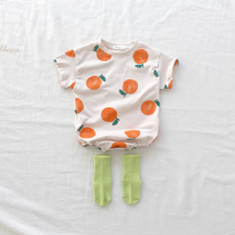 Kūdikių Romper ilgomis Rankovėmis Vaisių Mergaitėms Naujagimiui Mergina T-shirt Medvilnės Pavasario Kūdikių Jumpsuit Spausdinti Bamblys Playsuit Atsitiktinis