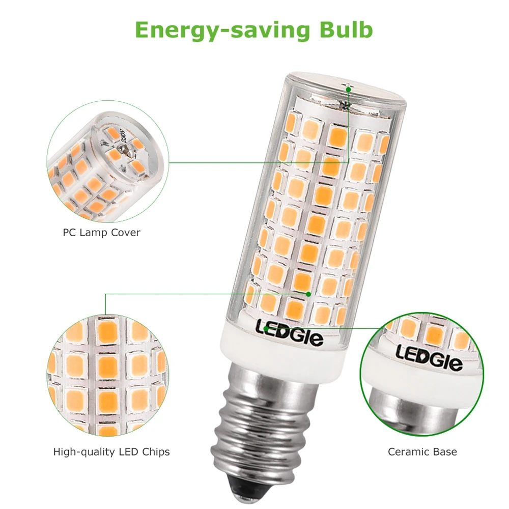 LEDGLE E14 LED Lemputės 8W 88LEDs 220V LED Lempos Lygiaverčiai 80W Halogeninę lempą 700lm Liustra Žvakė LED Šviesos Namų Puošybai