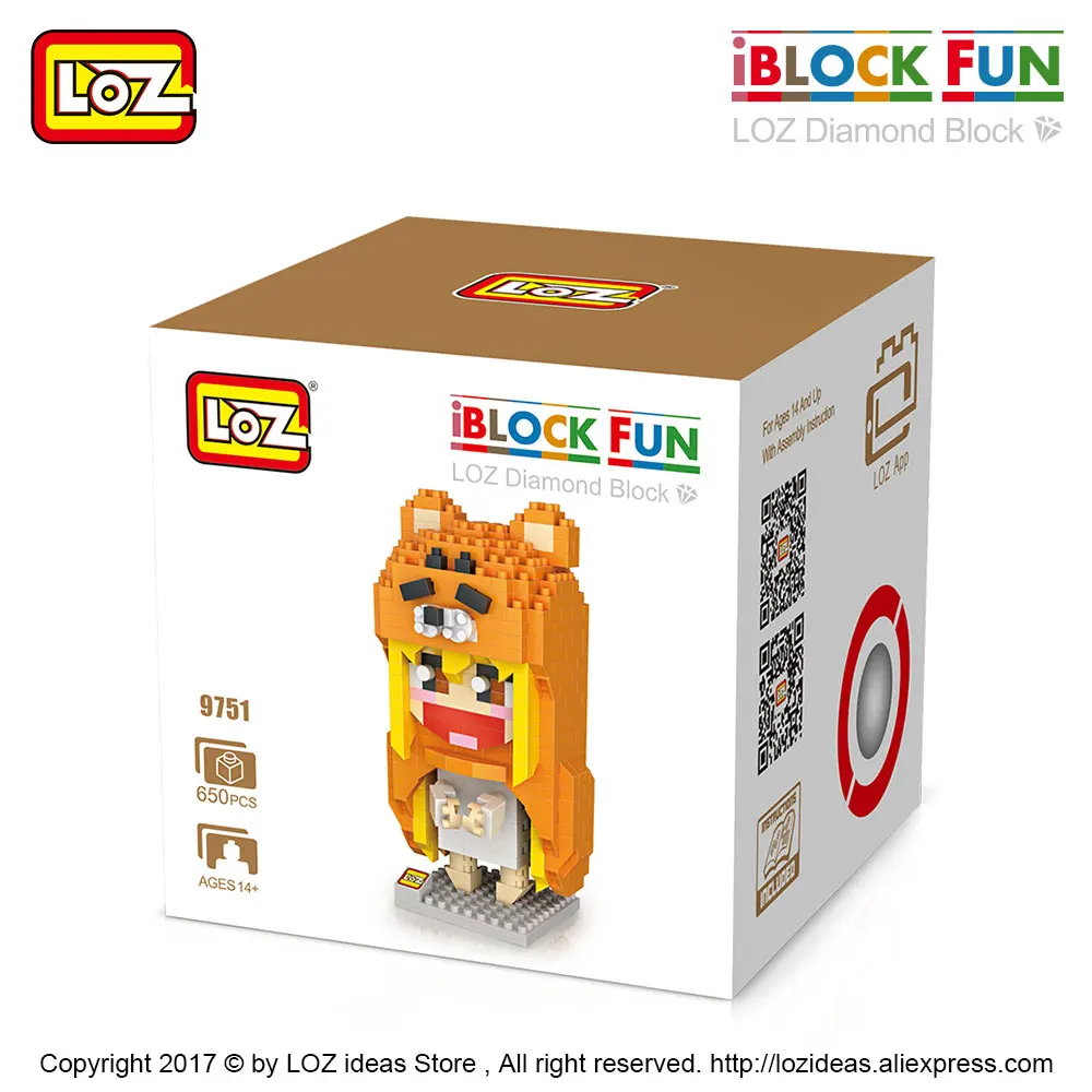 LOZ Diamond Blokų Skaičius Chibi Mielas Kawaii Lėlės Mini Japonų Anime Veiksmų Skaičiai Acg Žaislo Surinkimas Mirco Plytų 