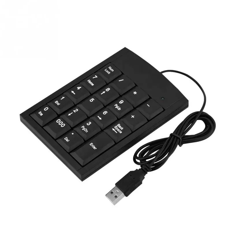 Laidinę Mini USB Skaitinė Klaviatūra Numpad 19 Klavišus Skaitmeninės Klaviatūros Nešiojamas KOMPIUTERIS, skirtas Windows 2000