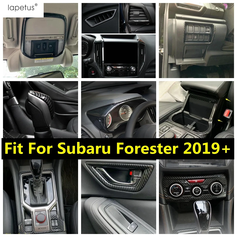 Lapetus Interjero Subaru Forester 2019 m. - 2021 AC Oro Kondicionavimo sistema / Prietaisų skydelis Prietaisų Skydelio Dangtelį Apdaila Anglies Pluošto Atrodo