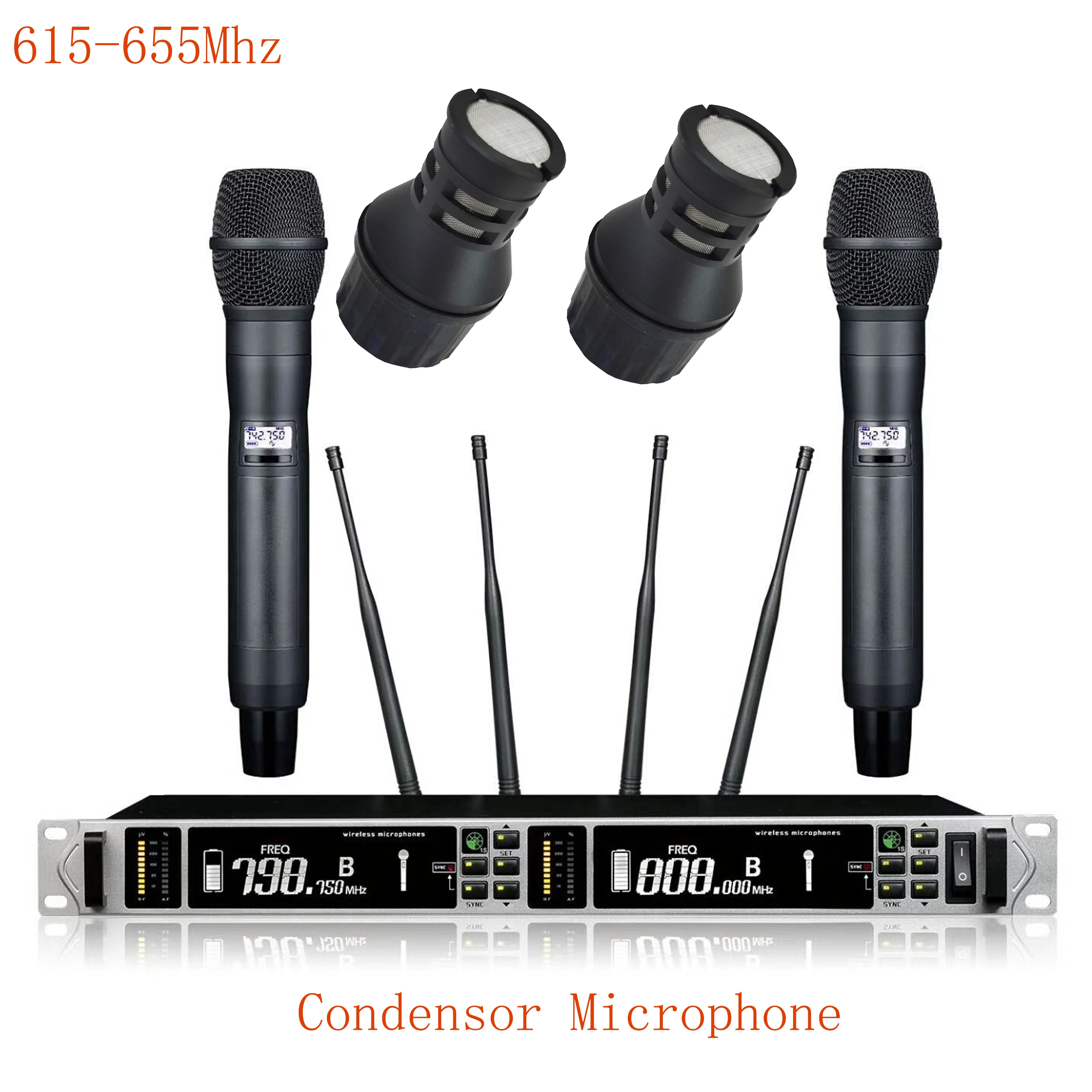 Leicozic pro kondensatorių Mic Profesionalių Belaidžių Mikrofonų ATX118D 615-655Mhz Tiesa Įvairovę Microfonos Inalambricos Profesionales