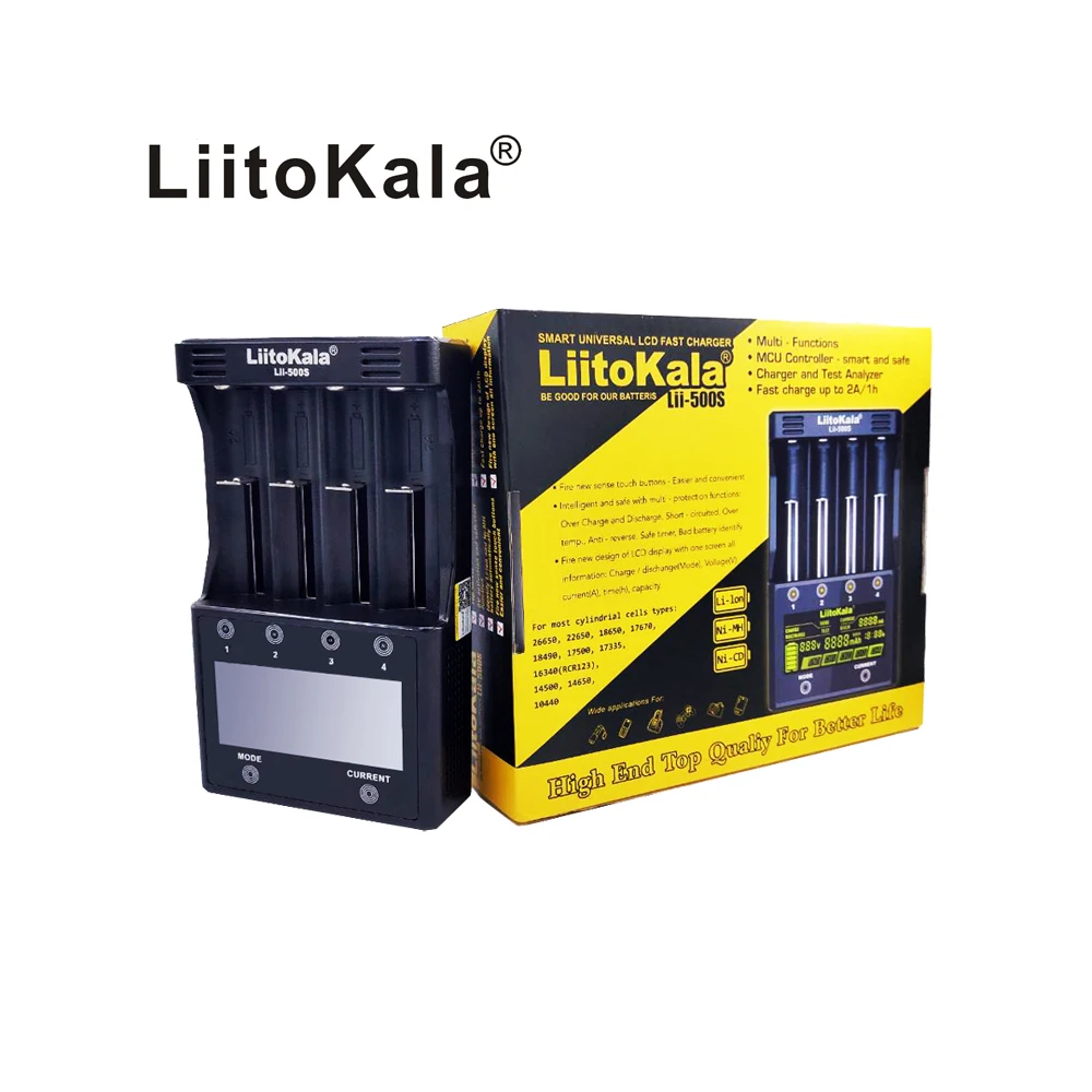 Liitokala lii-500 lii-500S lii-PD4 lii-S6 LCD), 3,7 V 1.2 V 18650 26650 21700 Baterijų Kroviklis su ekrano