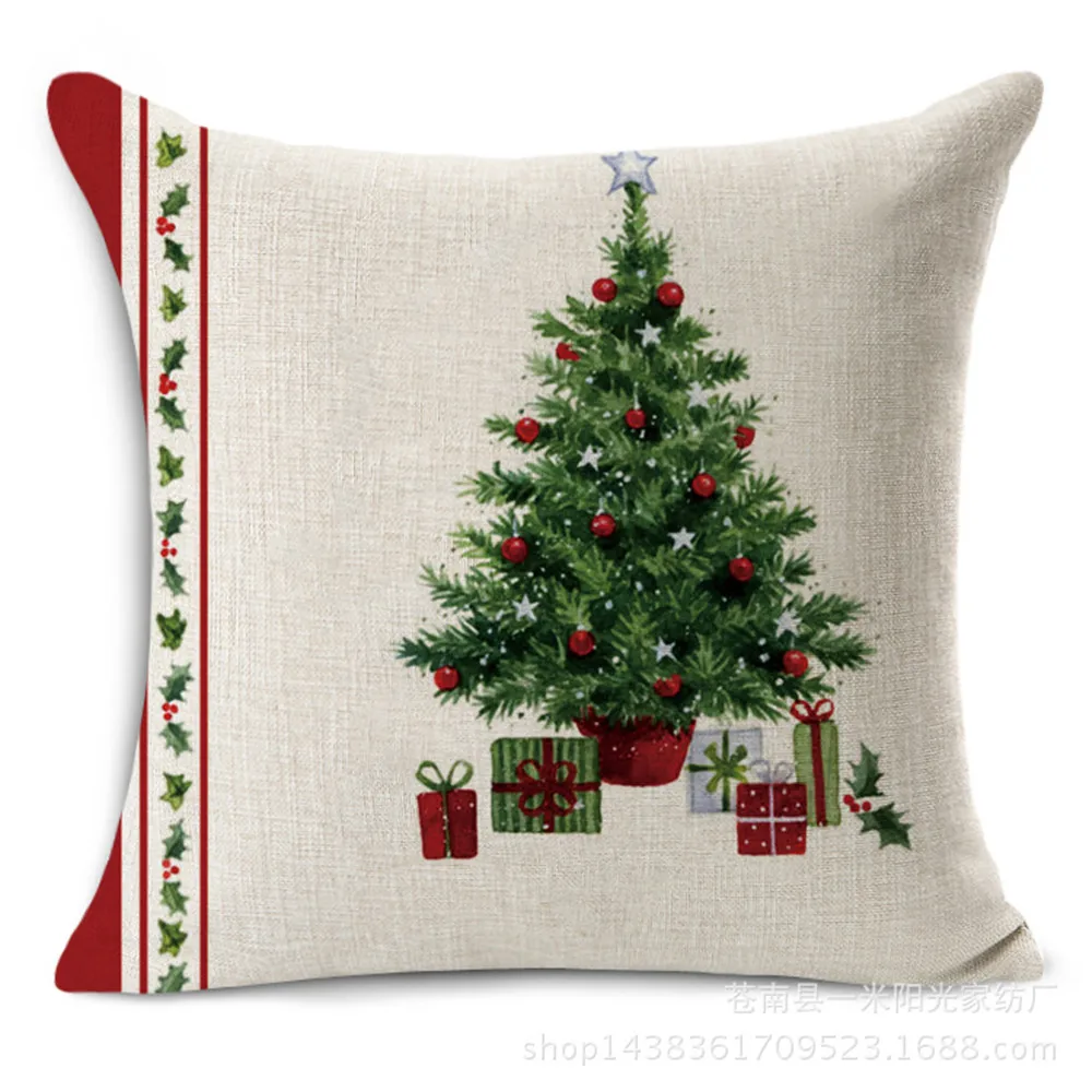 Linksmų Kalėdų Dekoratyvinis Mesti Pagalvę Pagalvėlė Padengti Linksmų Kalėdų, Laimingų Dienos Dovana Kalėdų Kojinių Medžių Dekoracija Sofa