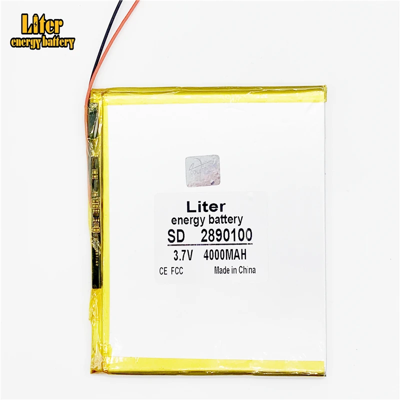 Litro energijos baterija 3.7 V 4000mAH 2890100 3090100 (polimeras ličio jonų baterija) Li-ion baterija tablet pc 7 colių 8 colių 9inch