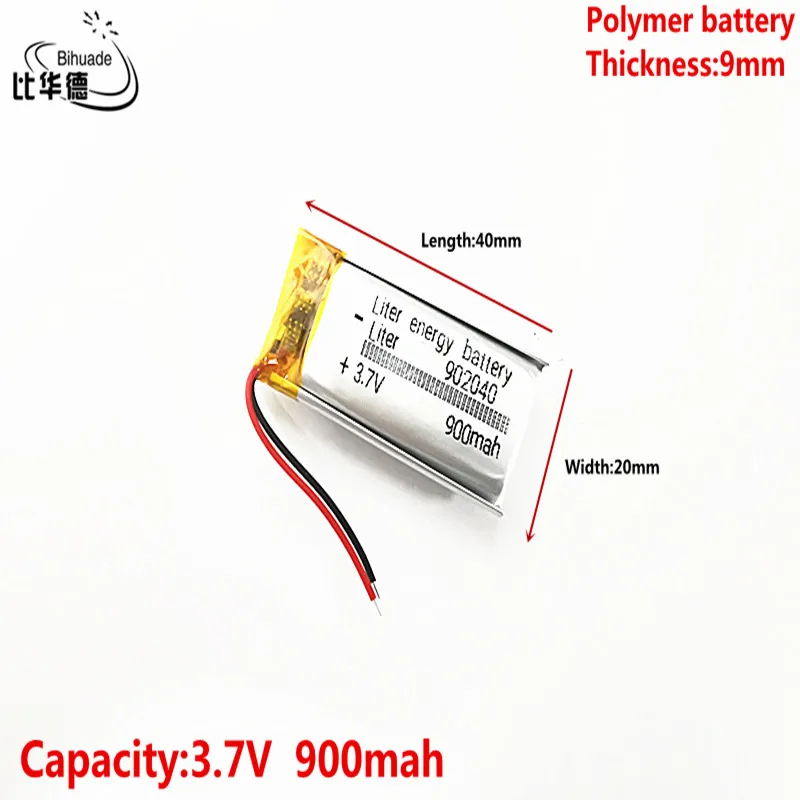 Litro energijos baterija 3.7 V,900mAH 902040 Polimeras ličio jonų / Li-ion baterija tablet pc BANKAS,GPS,mp3,mp4