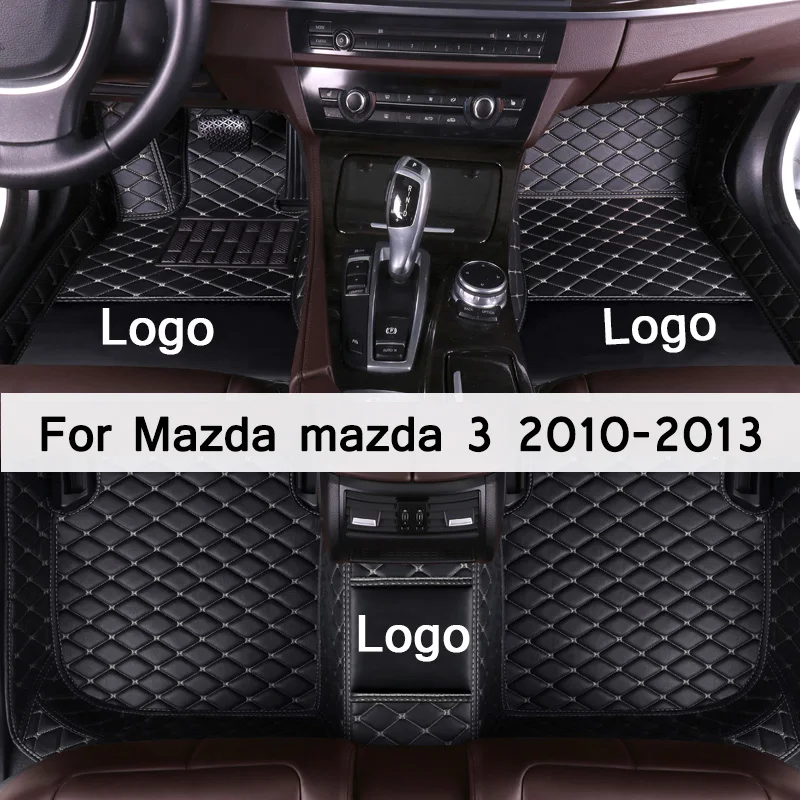MIDOON odos Automobilio grindų kilimėliai mazda 3. 2010 m. 2011 m. 2012 m. 2013 m Custom auto pėdų Pagalvėlės automobilių kilimų dangtis