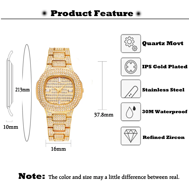 MISSFOX Prekės ženklo Žiūrėti Kvarco Ponios Aukso Mados Rankiniai Laikrodžiai Diamond Nerūdijančio Plieno Moterų Laikrodis Mergaičių, Moterų Laikrodžio Valandos