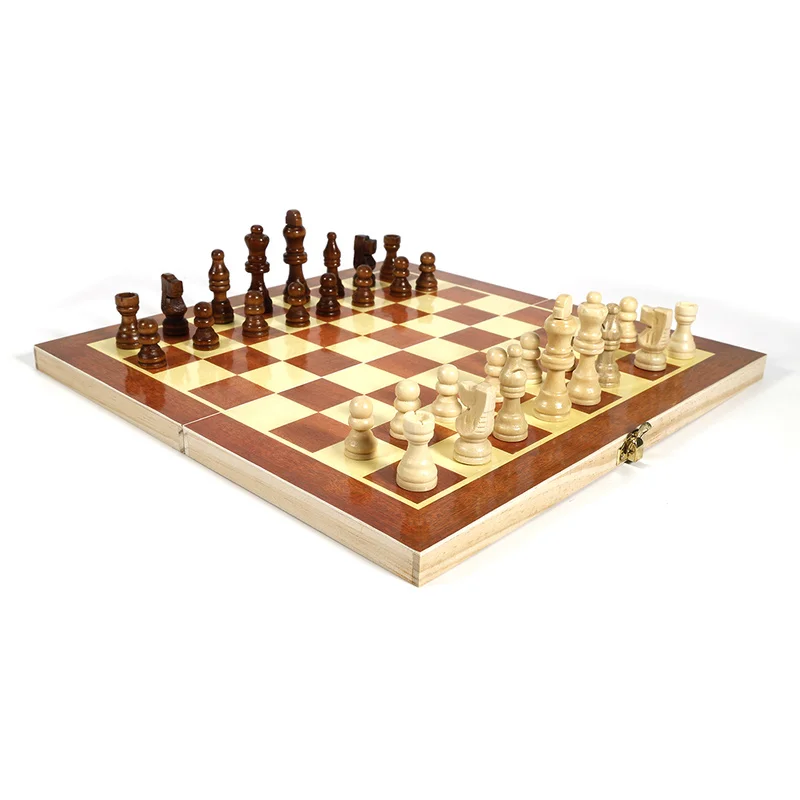 Mediniai Tarptautinės Lankstymo Šachmatų Lenta Aukštos Kokybės Medinės Šachmatų Žaidimas Nardai Vaikščioti Pramogų Anglų Versija