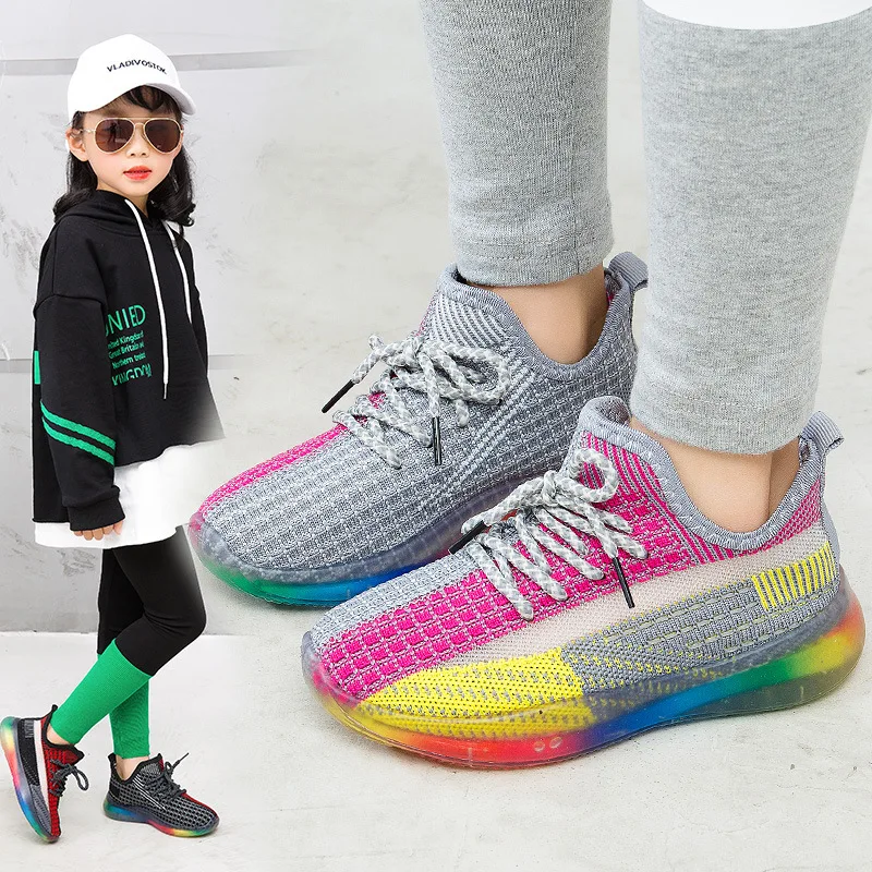 Mergaičių sportiniai bateliai 2020 m. pavasarį nauja vaikų laisvalaikio bateliai mados kvėpuojantis berniukai bateliai, laisvalaikio bateliai mažylis berniukas batai