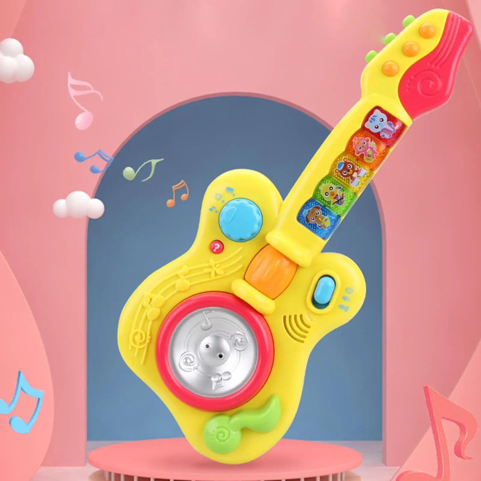 Mini Animacinių Filmų Patrauklus, Įdomus Praktinių Patvarus Elektroninės Gitaros Muzikos Instrumentas Vaikų Švietimo Žaisti Žaislas