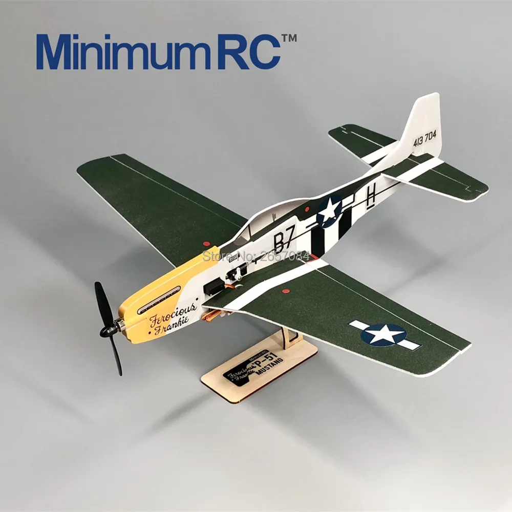 MinimumRC P-51 Mustang 360mm Sparnų ilgis 4 Kanalų Treneris Fiksuoto sparno RC Lėktuvo Lauko Žaislus Vaikams Dovanos Vaikams