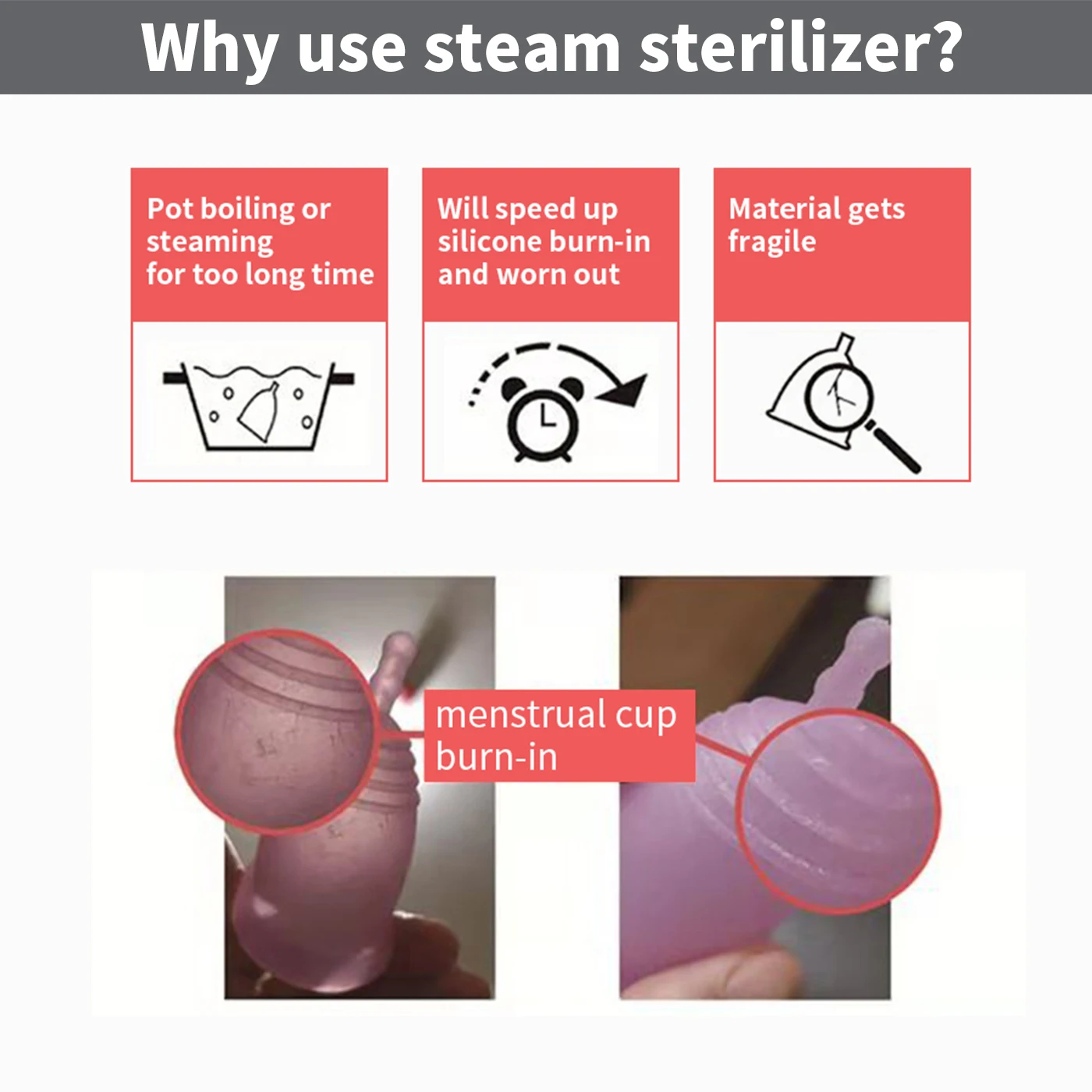 Moteriška Higienos Menstruacijų Taurės Sterilizer Medicininio Silikono Mnesins Taurės Sterilizuoti Laikotarpiu Moterų Lady Cup Menstruacijų