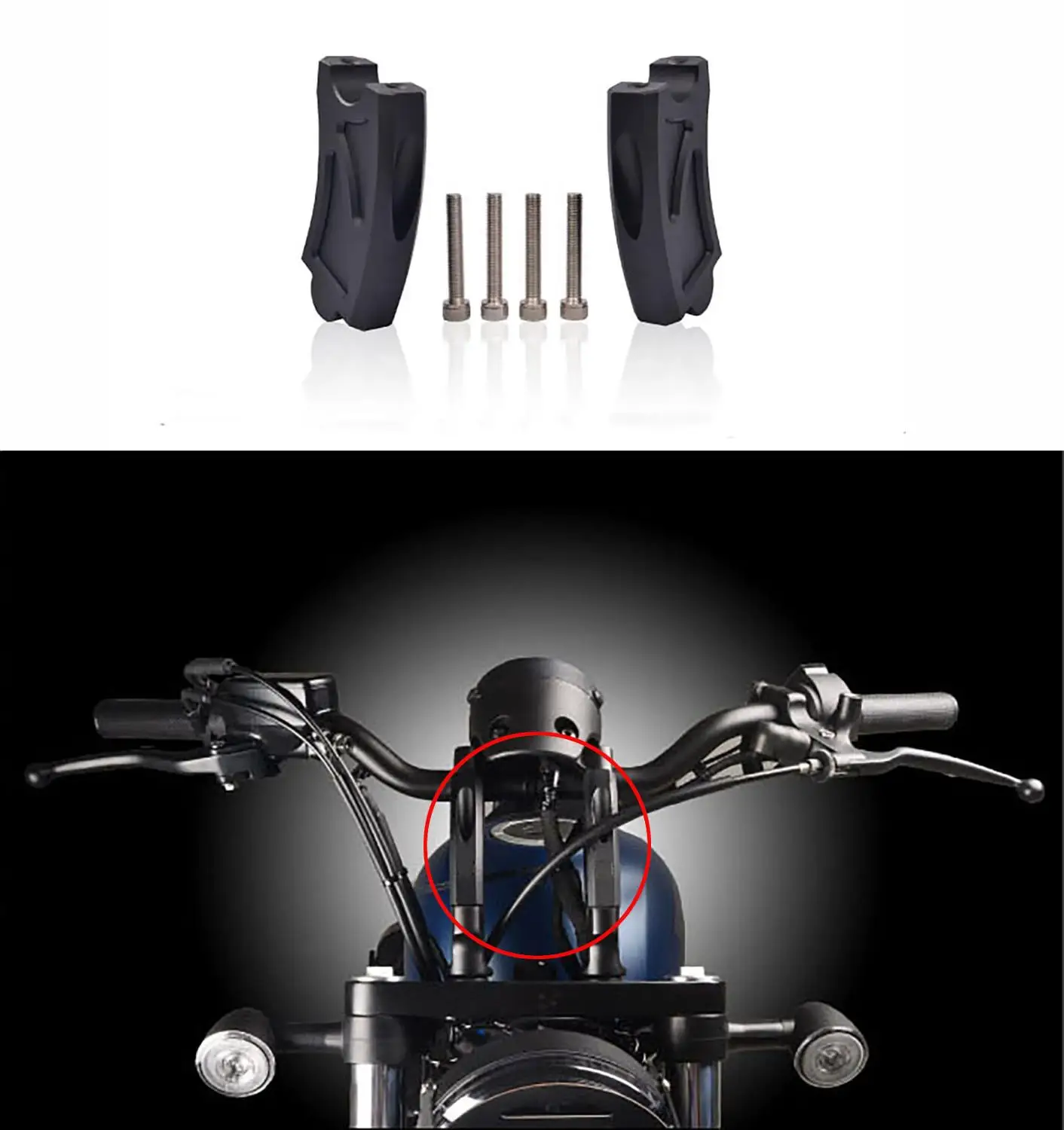 Mtkracing motociklų dalys vairo stovo adapteriu honda cmx500 rebel500 SUKILĖLIŲ 500 cmx300 cmx 300 500 2020 rankenos atgal