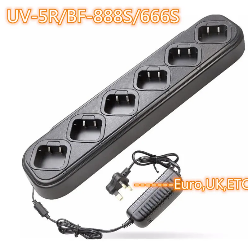 Multi Baterija Šešių būdas Greito Įkroviklio Baofeng Radijo UV-5R/BF-888S/UV-82/KD-C1 Kroviklį mobiliesiems