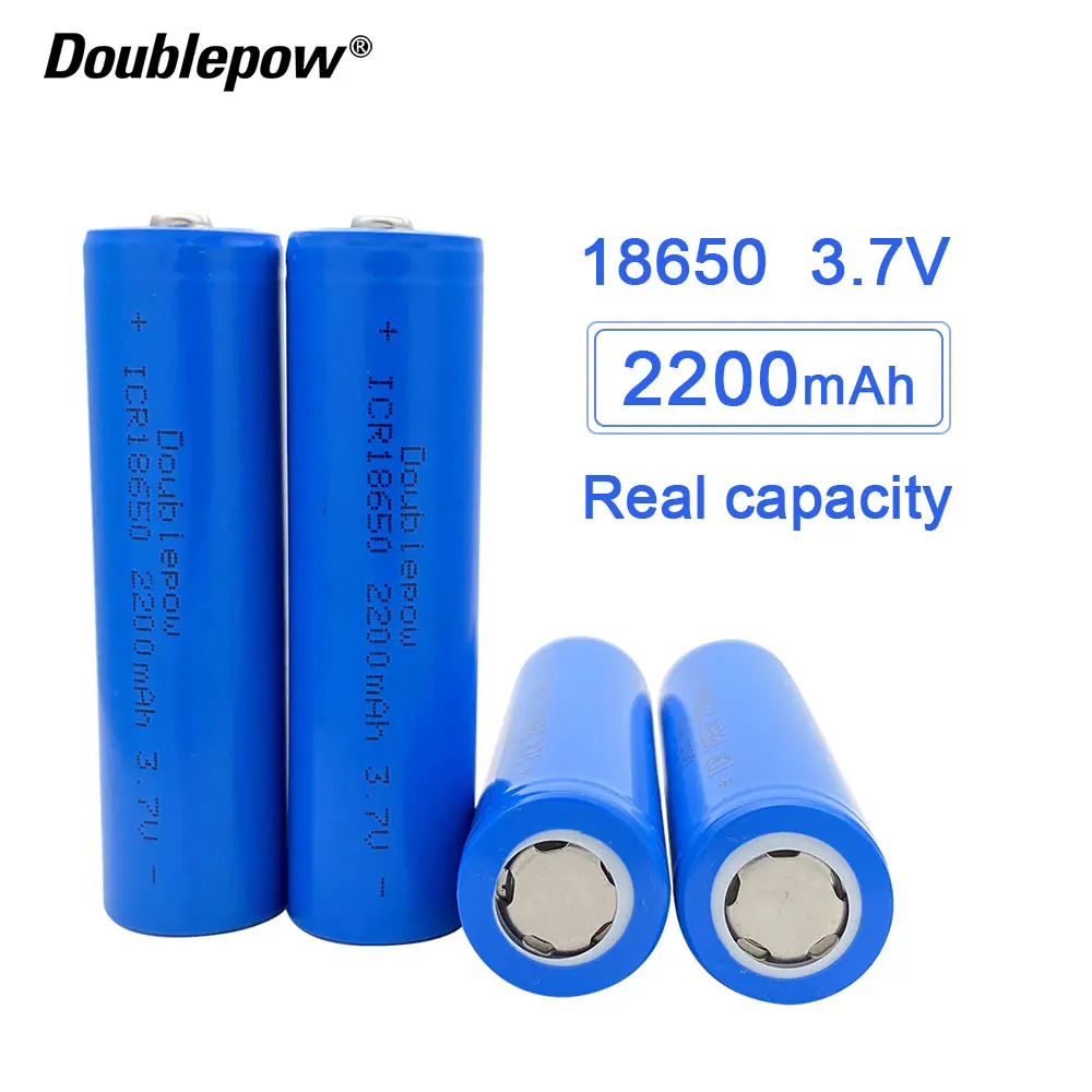 NAUJAS originalus Doublepow 18650 baterija 3.7 V, 2200mah 18650 ličio įkraunama baterija, žibintuvėlį ir t.t