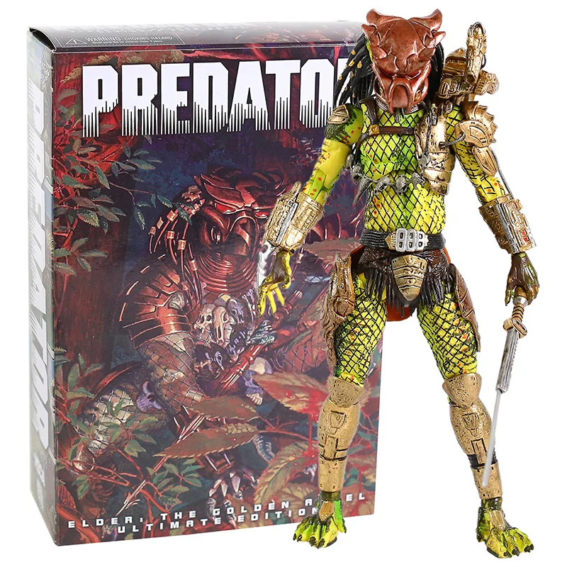 NECA Predator 2 Ultimate Vyresnysis Aukso Angelas PVC Veiksmų Skaičius, Kolekcines, Modelis Žaislas