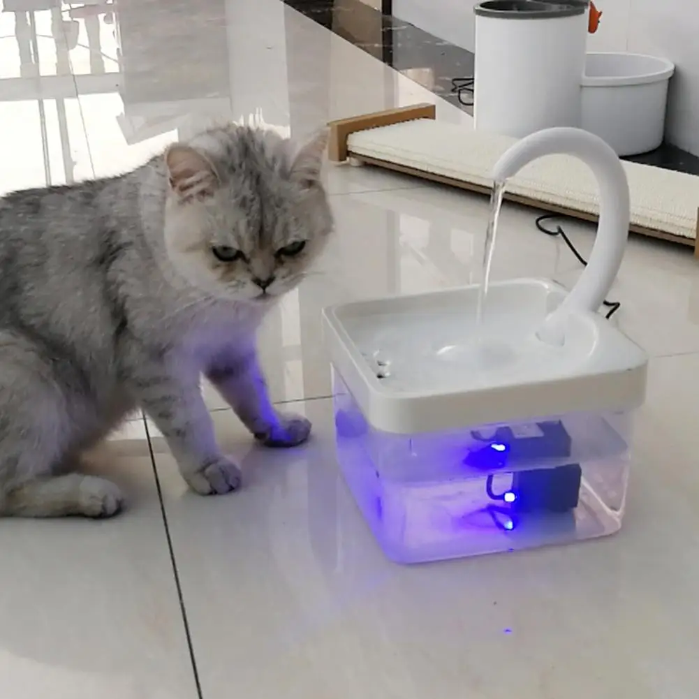Naminių Kačių Vandens Dozatorius LED Naminių Kačių Automatinė Geriamojo Fontano Gulbės Kaklo Pet Vandens Dozatorius Automatinis Maitinimo Išjungimas be Vandens