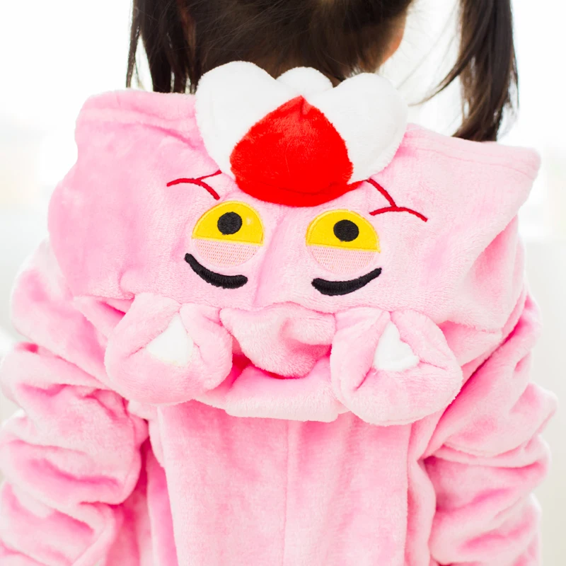 Nauja Vaikų Gyvūnų Pižama, Žiemą Šilta Mergaitė Berniukas Vaikai Pajama Animacinių filmų Pantera Dygsnio Panda Cosplay onesie Gobtuvu Mielas Sleepwear