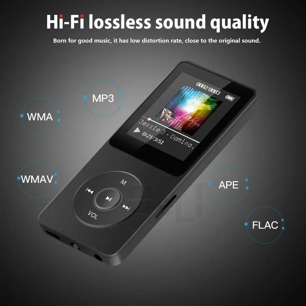 Nauja Versija Plono MP3 muzikos grotuvu, FM radijo filmą HIFI muzikos grotuvas 8G 16G atminties MP4 grotuvas skaitmeninis led LCD ekranas player