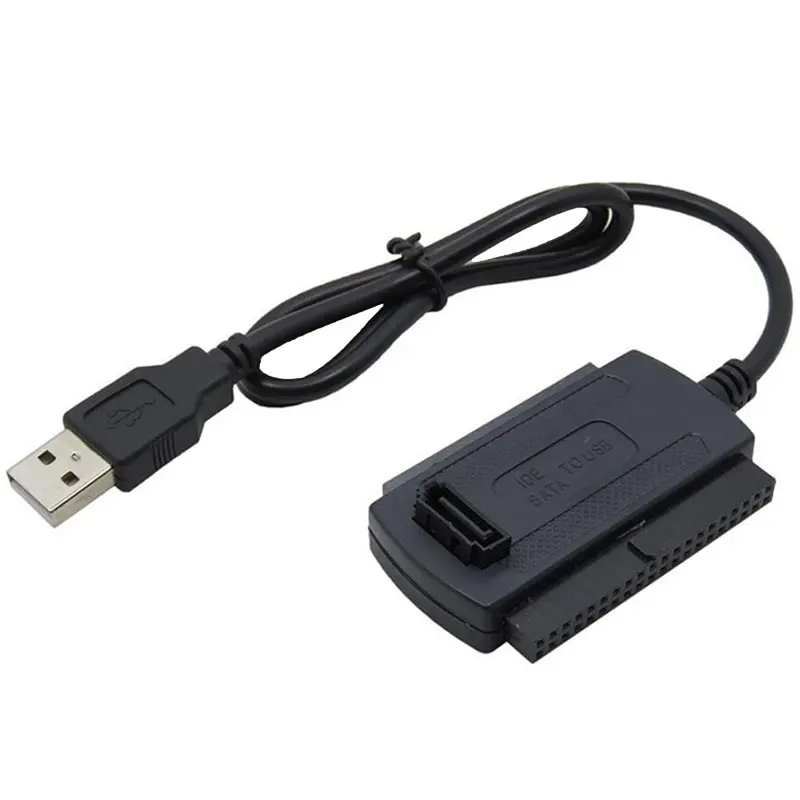 Naujas 3-in-1 USB 2.0 Kabelis, Adapteris, USB 2.5/3.5/5.25 colių SATA IDE Didelis Greitis 480Mb/s Adapteriai Q99 DJA99